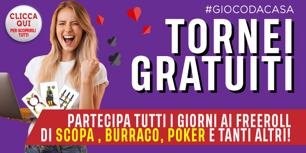 TORNEI GRATUITI #GIOCODACASA